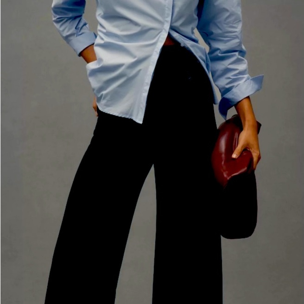 The Colette Cropped Wide-Leg Pants by Maeve: Knit Edition